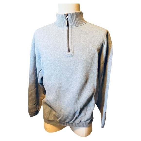 Tommy Bahama Reversible Men’s High Neck Sweater Quarter Zip XL Blue Tan - Picture 1 of 10